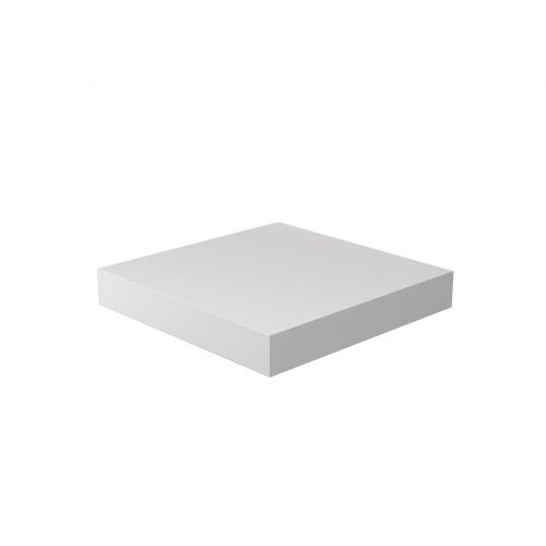Flexi Storage Decorative Shelving Floating Shelf White Gloss 250 x 250 x 38mm isolated
