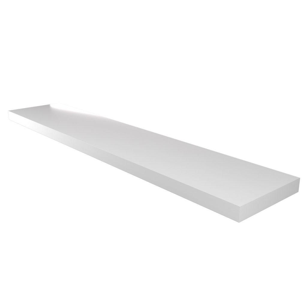 Floating Shelf White Gloss 600x240x38mm Flexi Storage