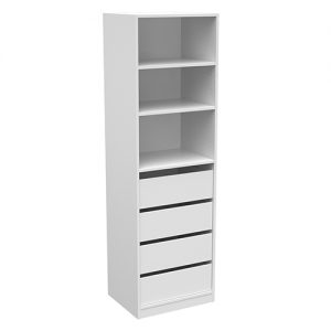 Wardrobe 6 Shelf Unit White – Flexi Storage