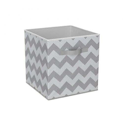 Flexi Storage Clever Cube Compact Fabric Insert Cool Grey Chevron isolated