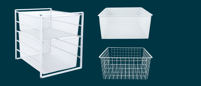Flexi Storage Home Solutions Wire Baskets and Frames isolated
