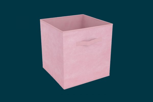 Flexi Storage Clever Cube Compact Fabric Insert Pale Pink isolated