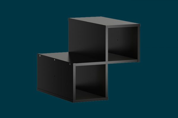 Flexi Storage Clever Cube Timber Insert Divider Black isolated