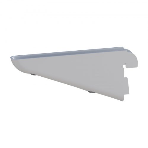 Flexi Storage Home Solutions 120mm Double Slot Wall Strip Bracket White isolated