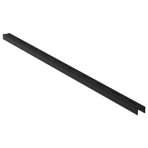 Flexi Storage Home Solutions 500mm Single Slot Wall Strip Black isolated