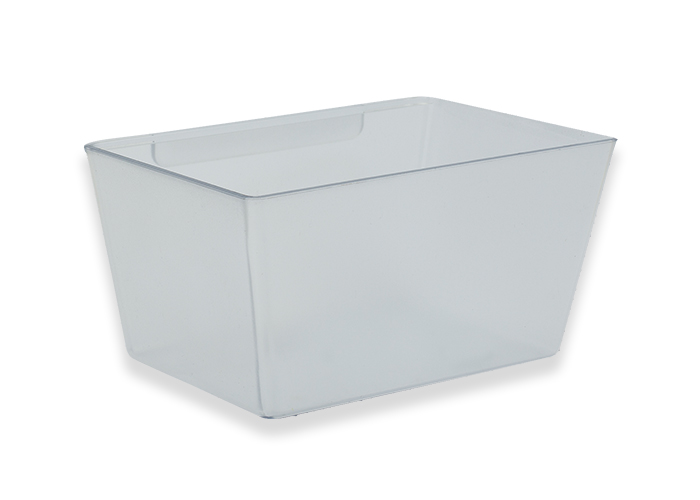 Home Solutions Tray Shelf Plastic Tub Clear