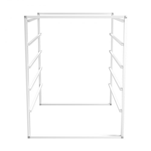 Flexi Storage Home Solutions 5 Runnner Frame White with 430mm L Connectors isolated