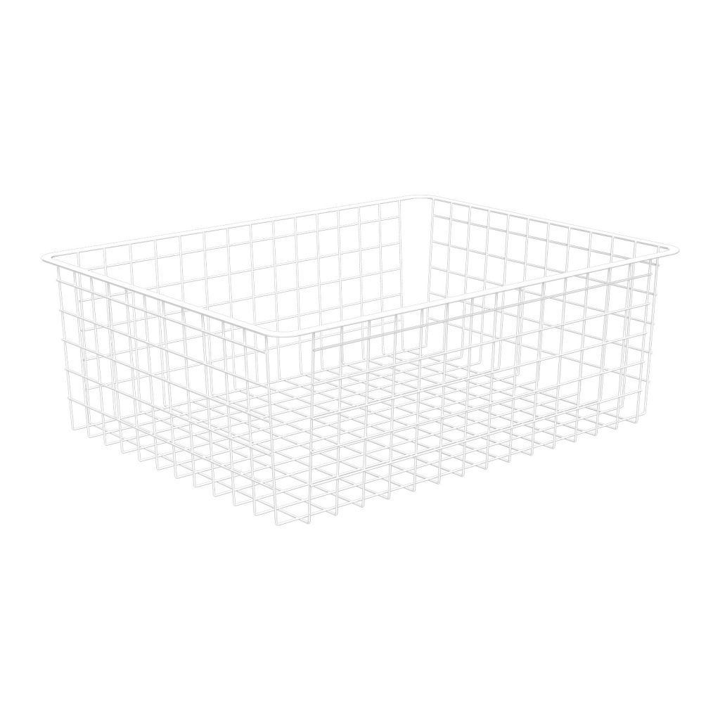 Home Solutions Full Width Wire Basket 2 Runner Black 185mm - Flexi Storage