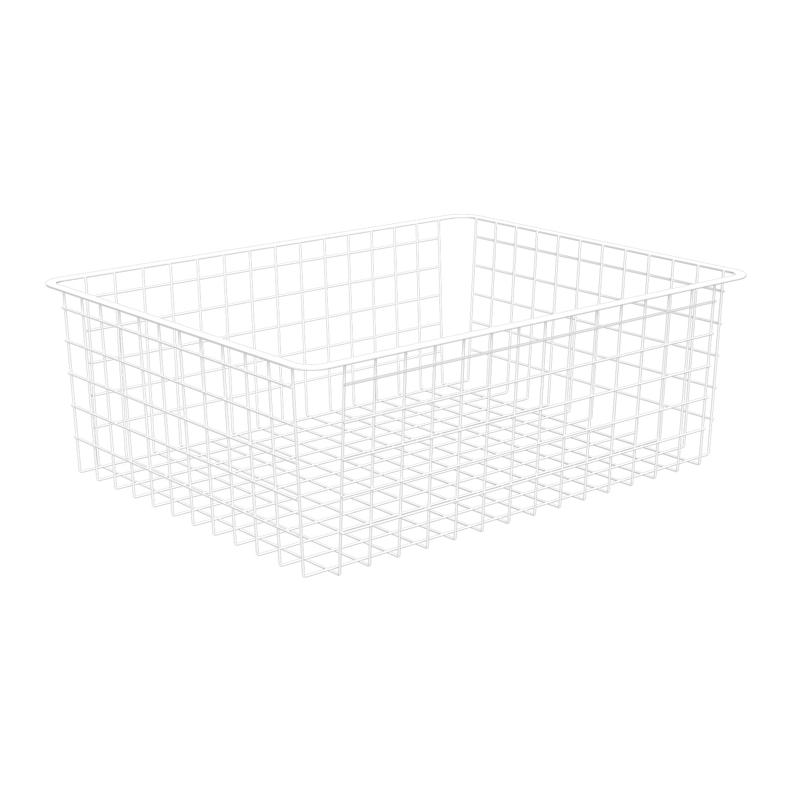 Home Solutions Full Width Wire Basket 2 Runner White 185mm