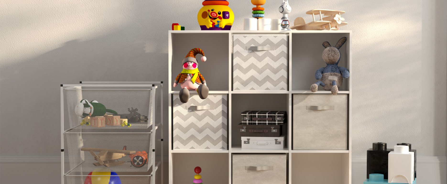 Flexi Storage Clever Cube Compact Unit & Inserts used in childrens play room