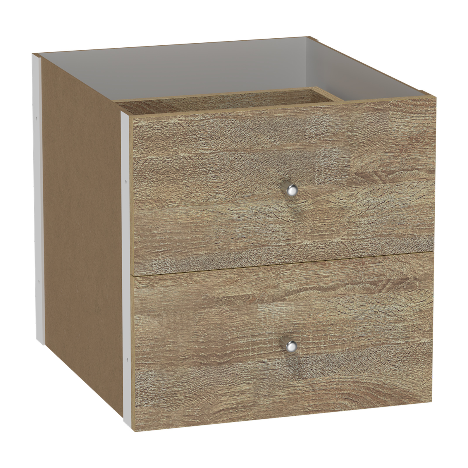 Clever Cube Timber Insert 2 Drawer Oak