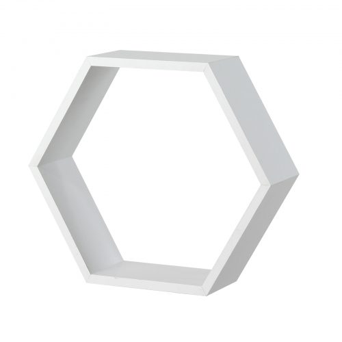 Flexi Storage Decorative Shelving Hexagonal Wall Shelf White Matt isolated