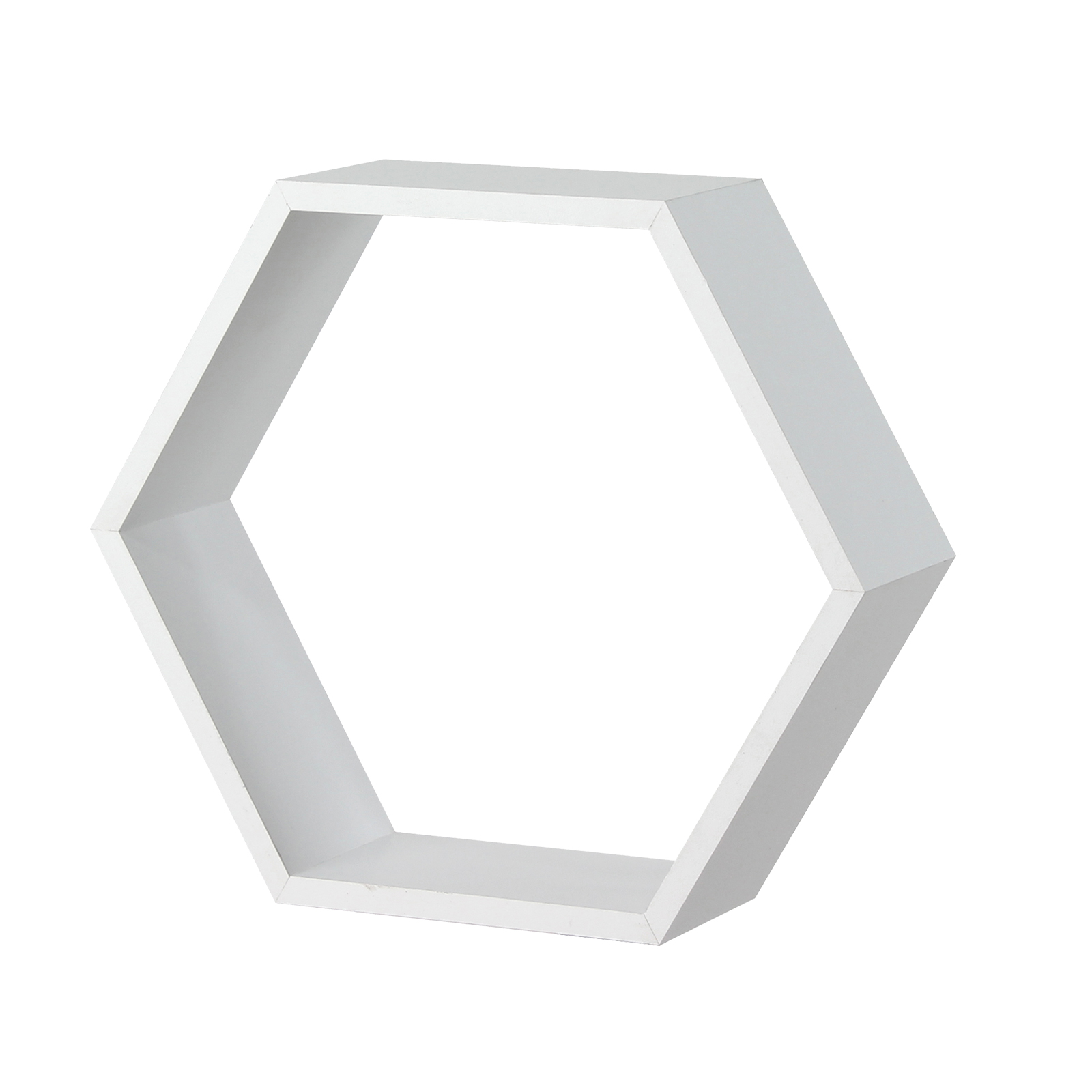 Hexagonal Wall Shelf White Matt