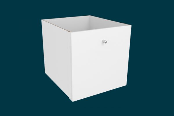 Flexi Storage Clever Cube Timber Insert 1 Drawer White High Gloss installed in Flexi Storage Clever Cube Unit