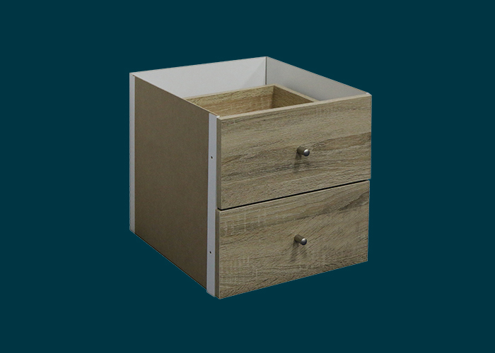 Clever Cube Timber Insert 1 Drawer Oak Flexi Storage