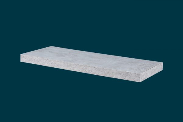 Flexi Storage Decorative Shelving Floating Shelf Concrete 600 x 240 x 38mm isolated