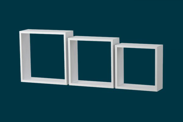 Flexi Storage Decorative Shelving Wall Mount Cubes 3PK isolated