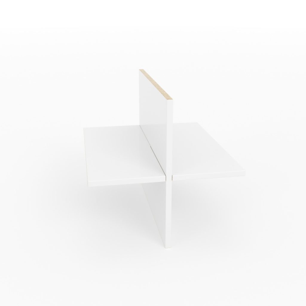 Clever Cube Timber Insert Divider White High Gloss Flexi Storage