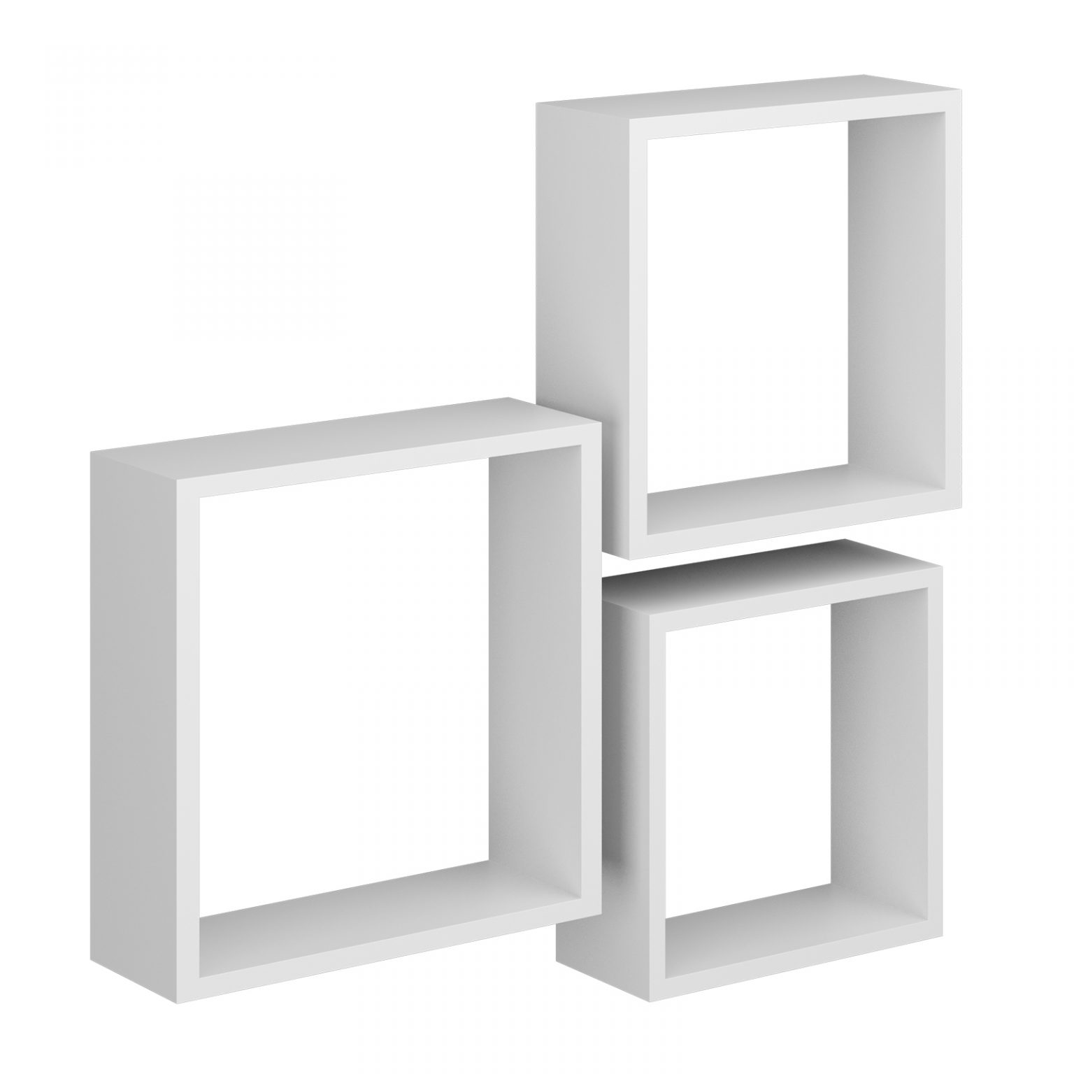 Hexagonal Wall Shelf White Matt Flexi Storage