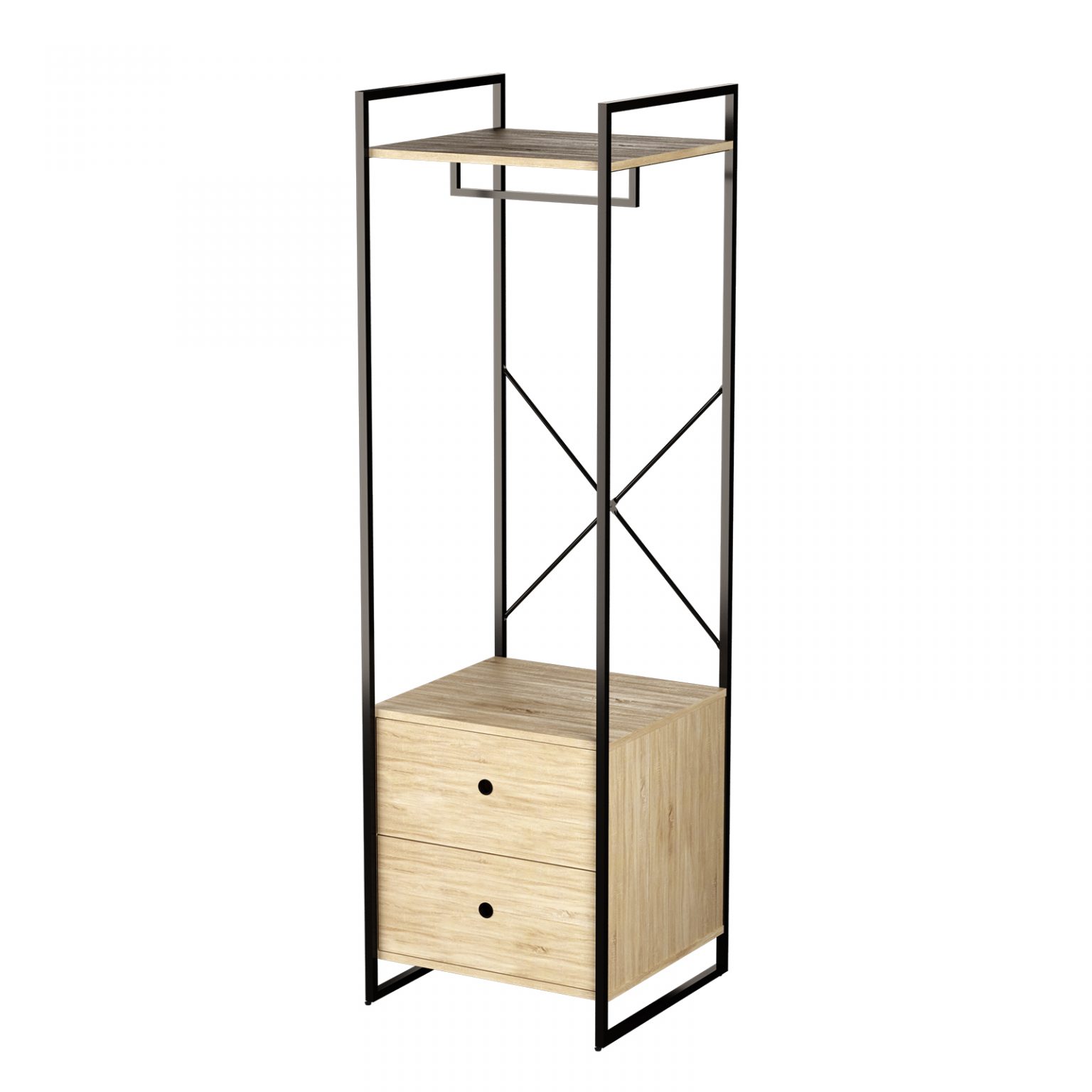 Freestanding End Component With & Mirror & Shelf Flexi Storage