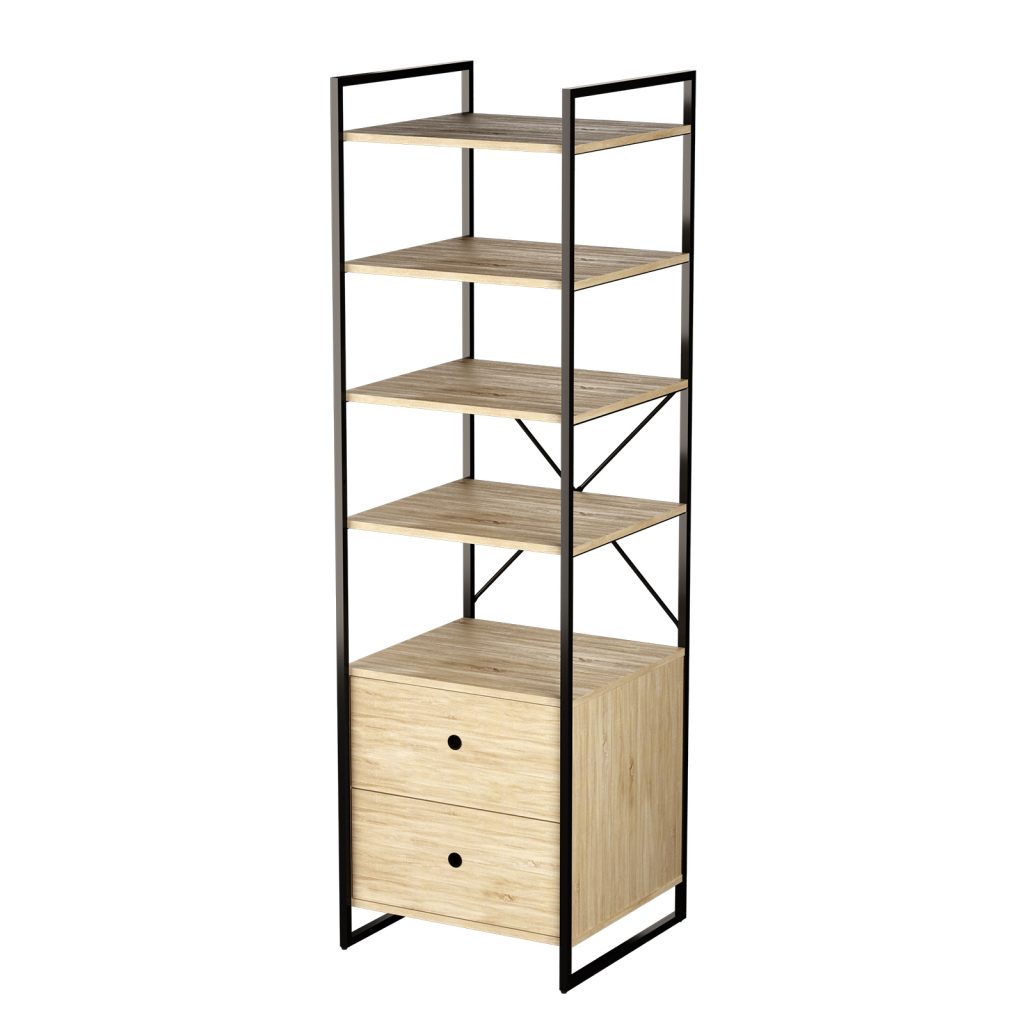 Freestanding End Component With & Mirror & Shelf Flexi Storage