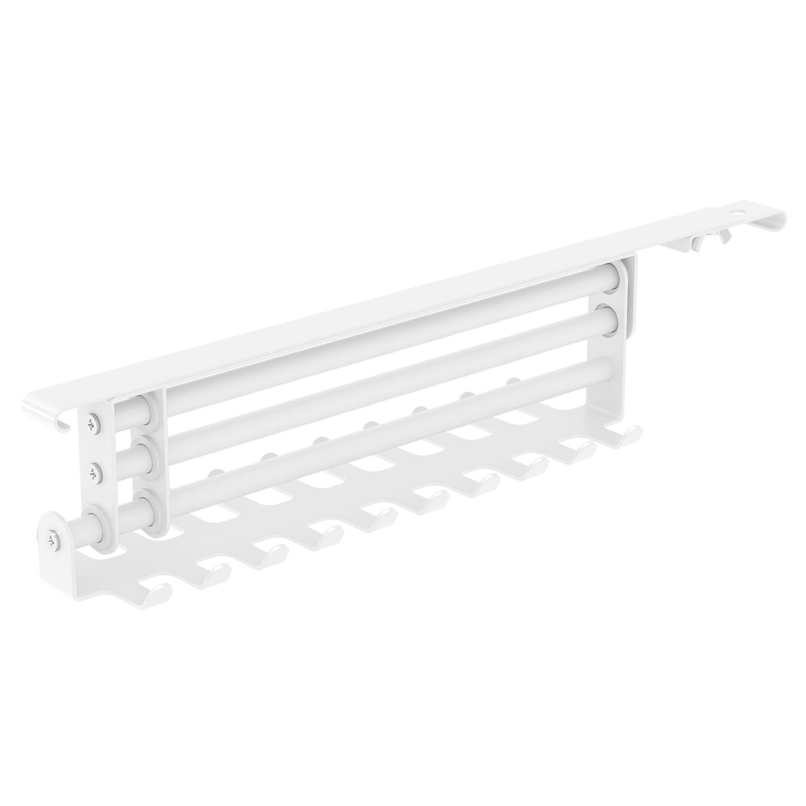 Home Solutions White Extendable Hook Rail