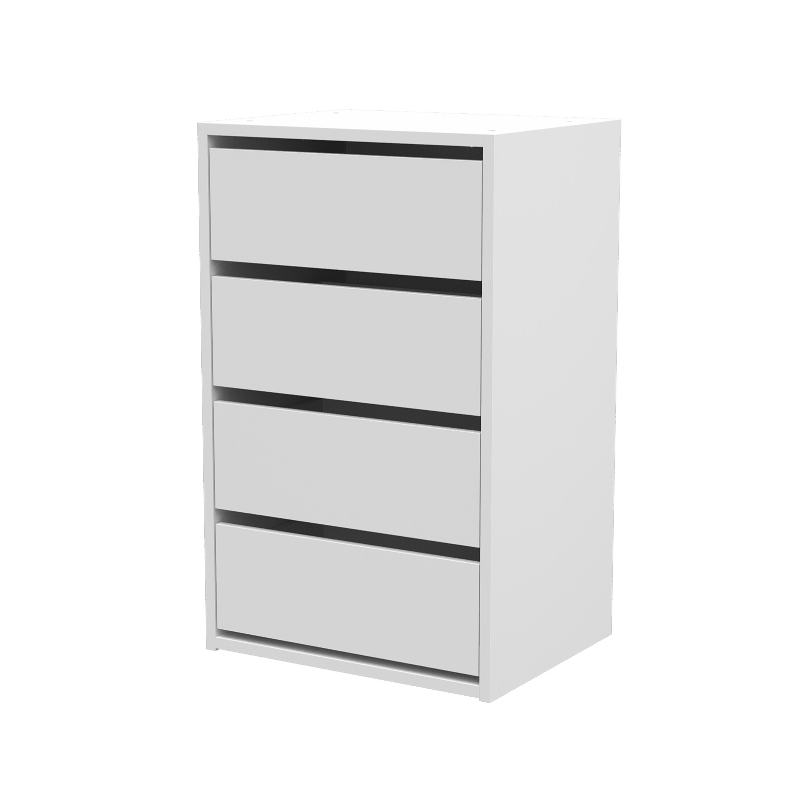 Wardrobe 400mm 4 Drawer Unit White Matte