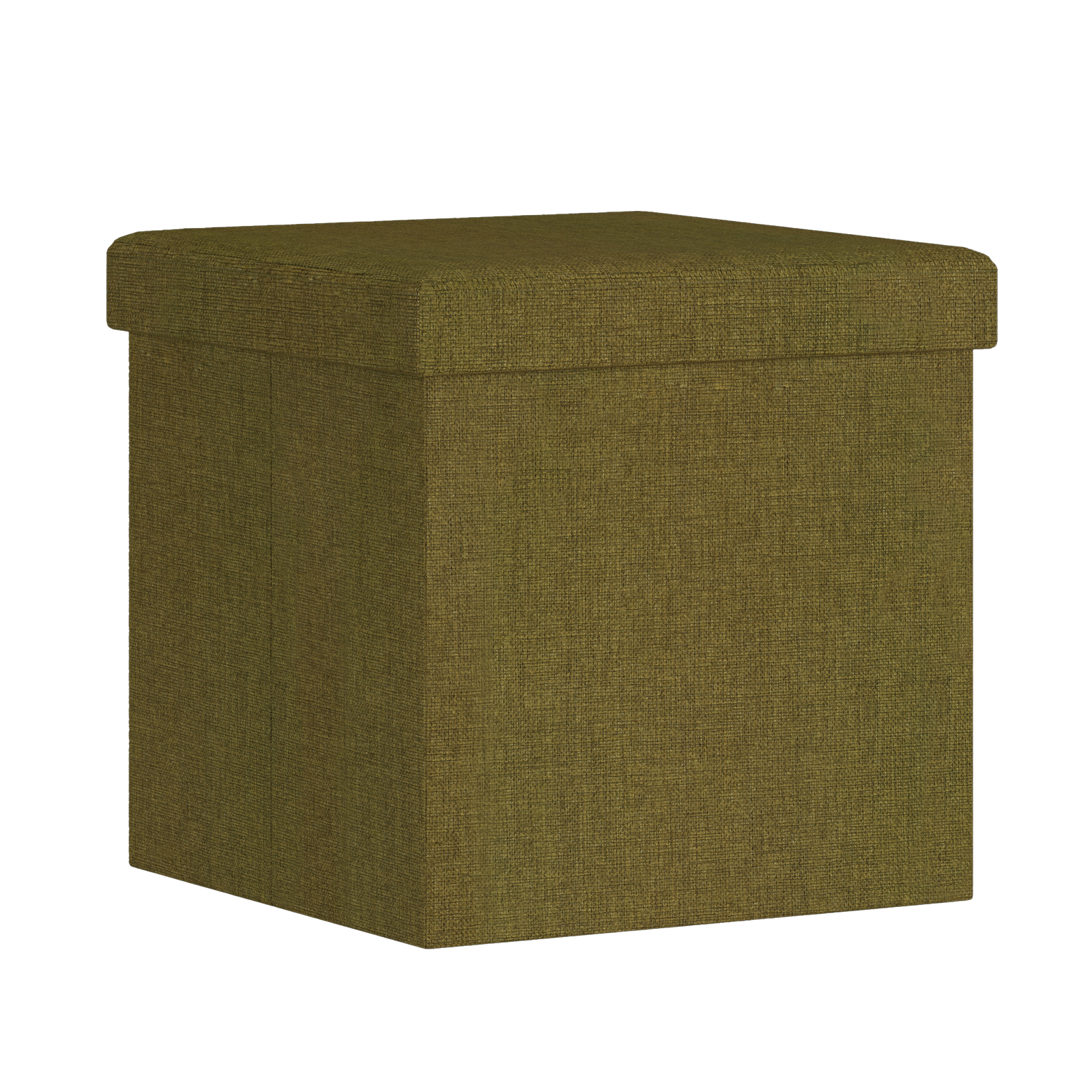 Square Storage Ottoman Burnt Olive