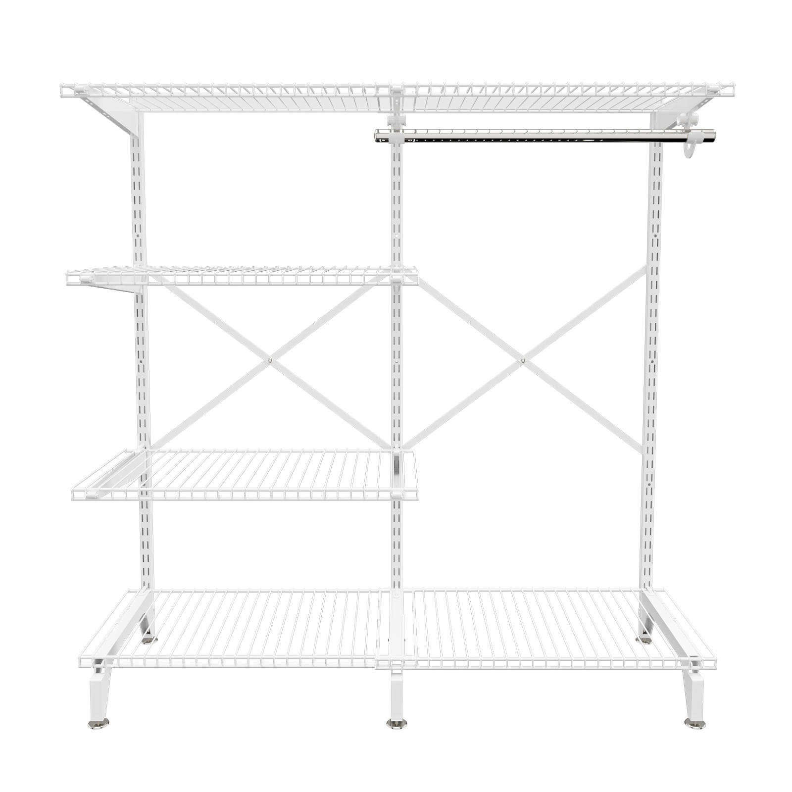 Home Solutions Standing Wardrobe Starter Kit White