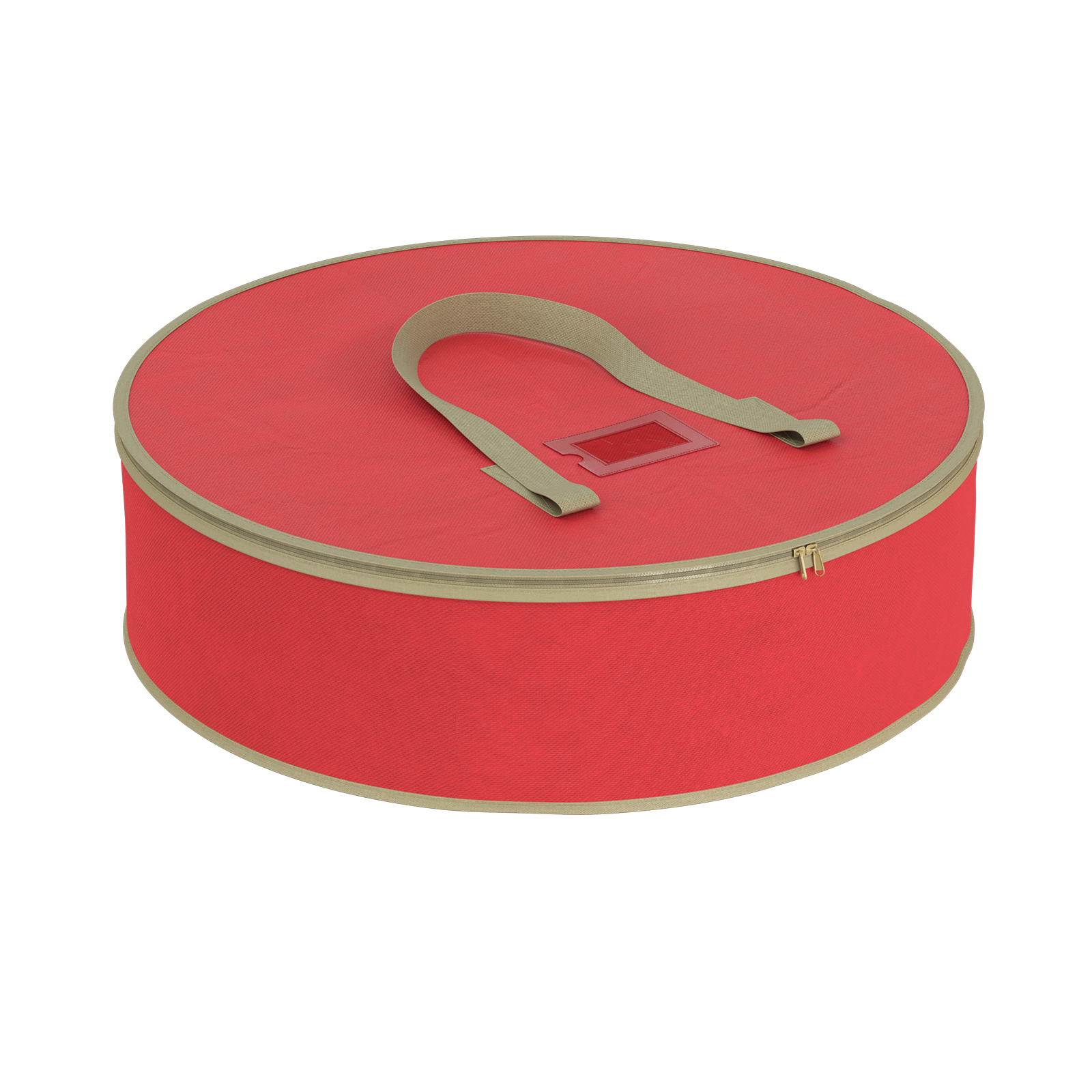 Christmas Wreath & Lights Storage Bag Red
