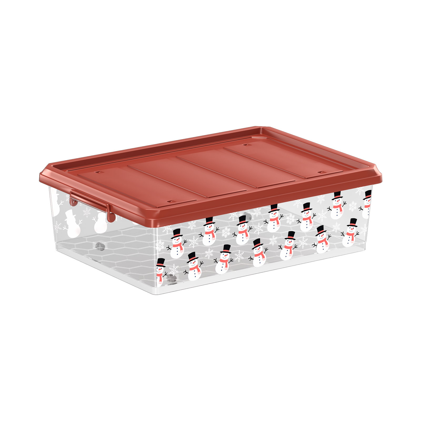 Christmas Storage Box with Lid Snowman