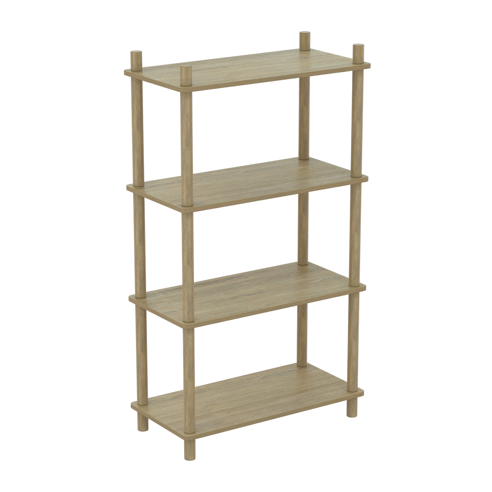 4 Tier Shelving Unit Oak