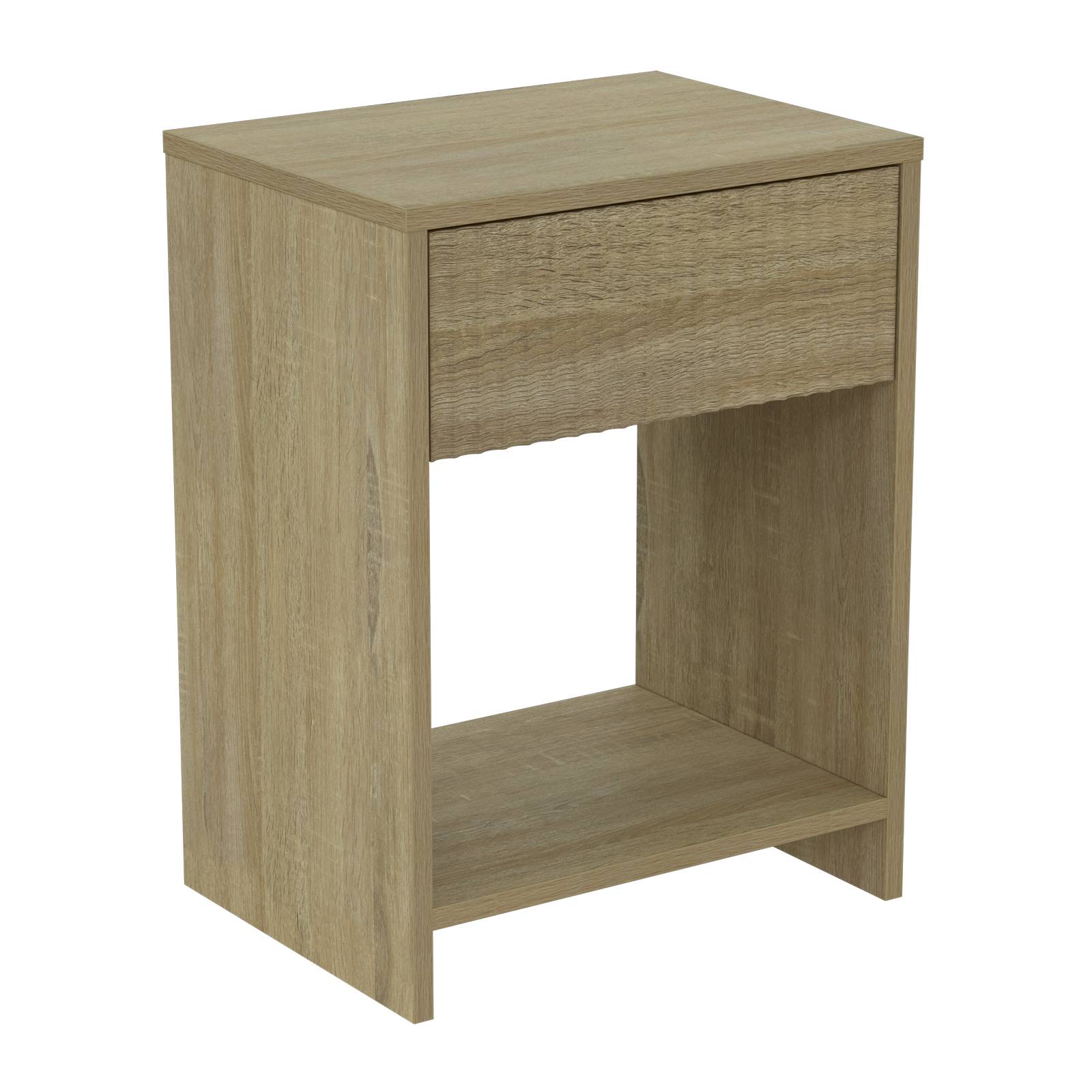 Corrugated Side Table Oak