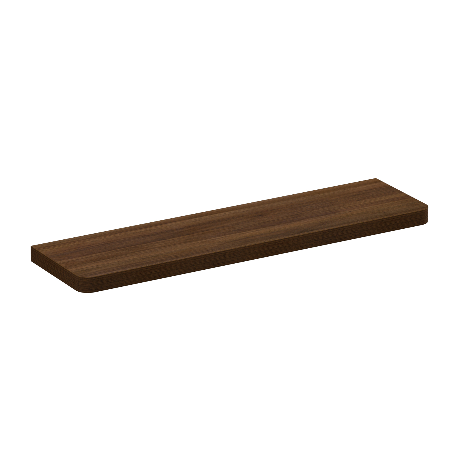 Curved Floating Shelf Walnut 900x36x240mm