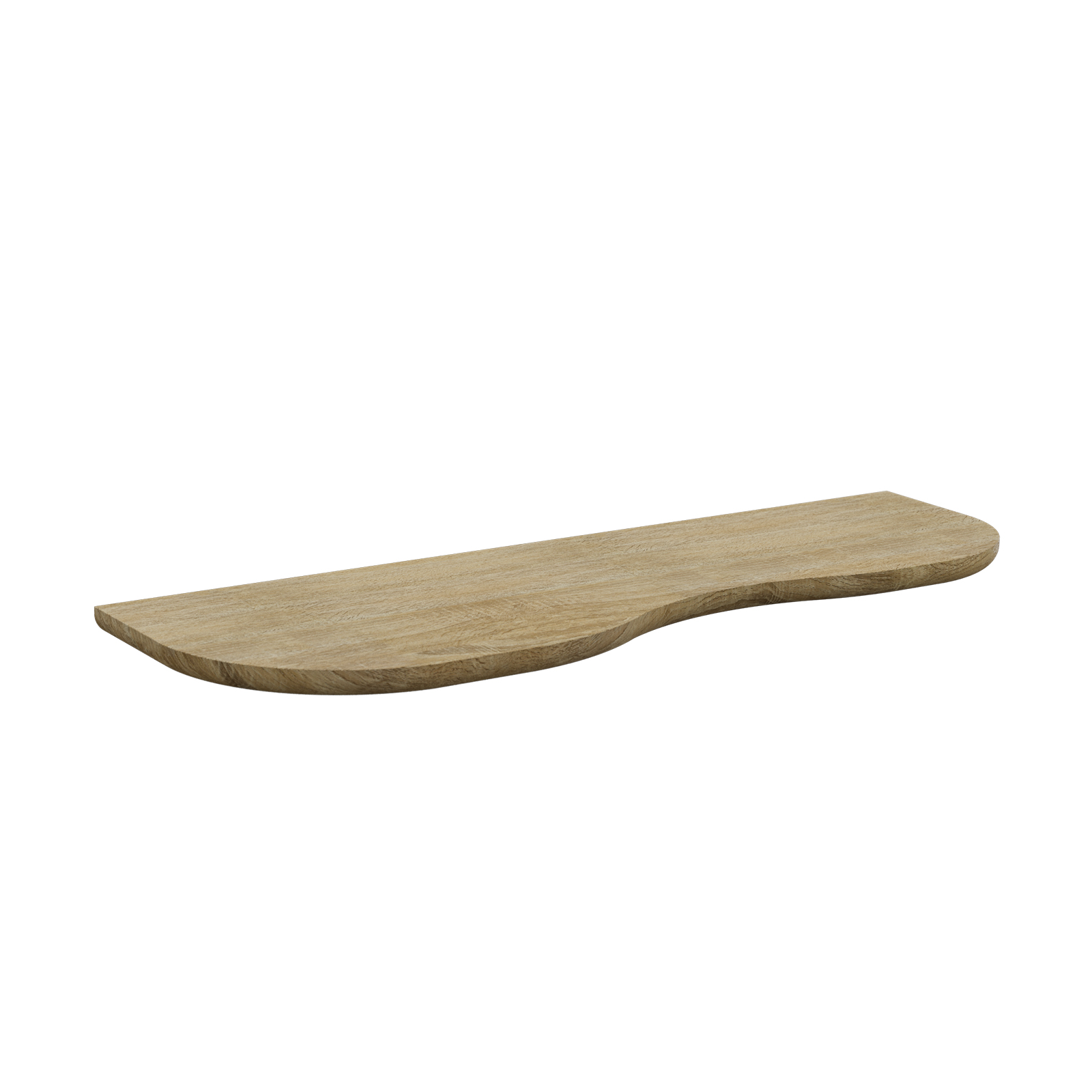 Wavy Edge Shelf Oak 600x18x215mm