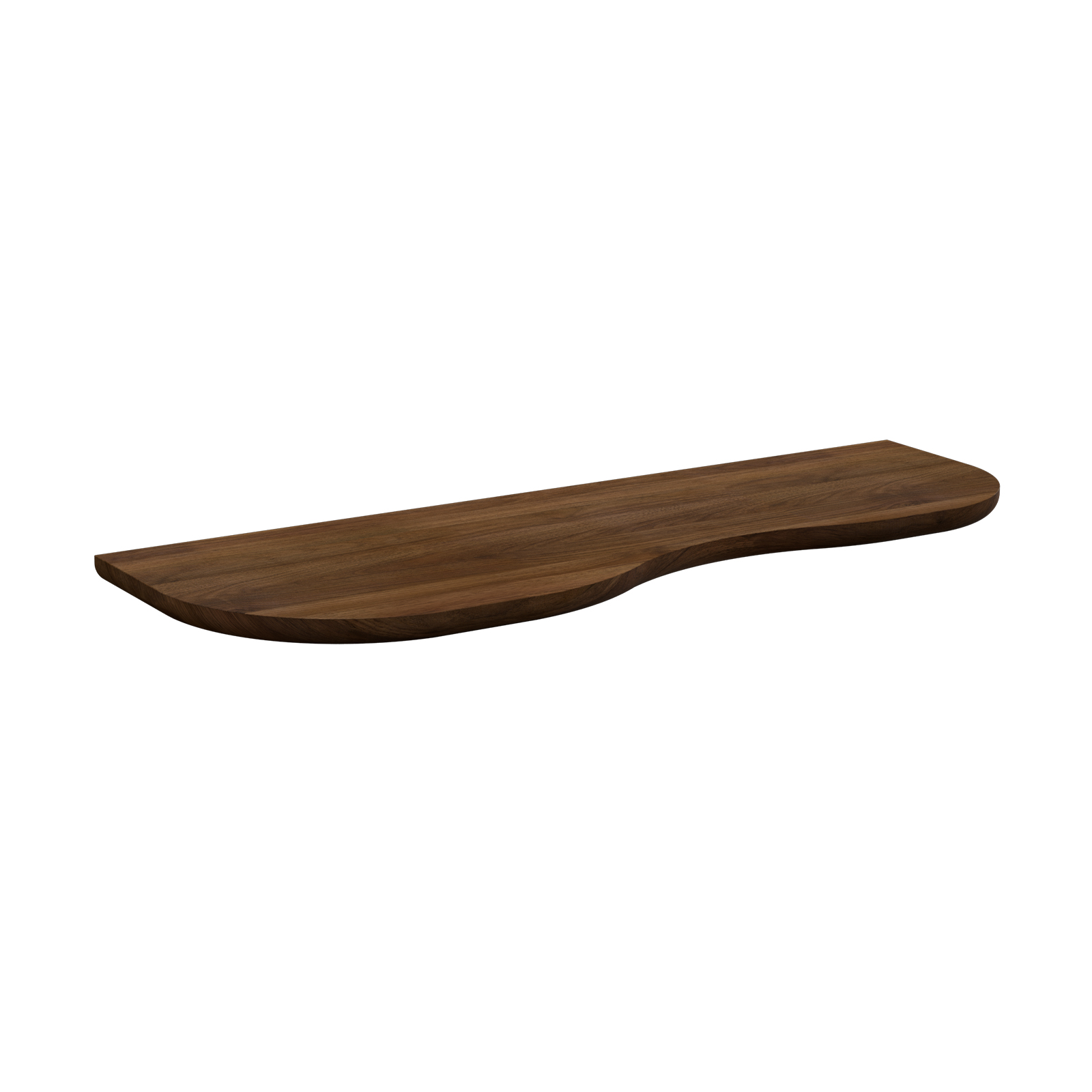 Wavy Edge Shelf Walnut 600x18x215mm