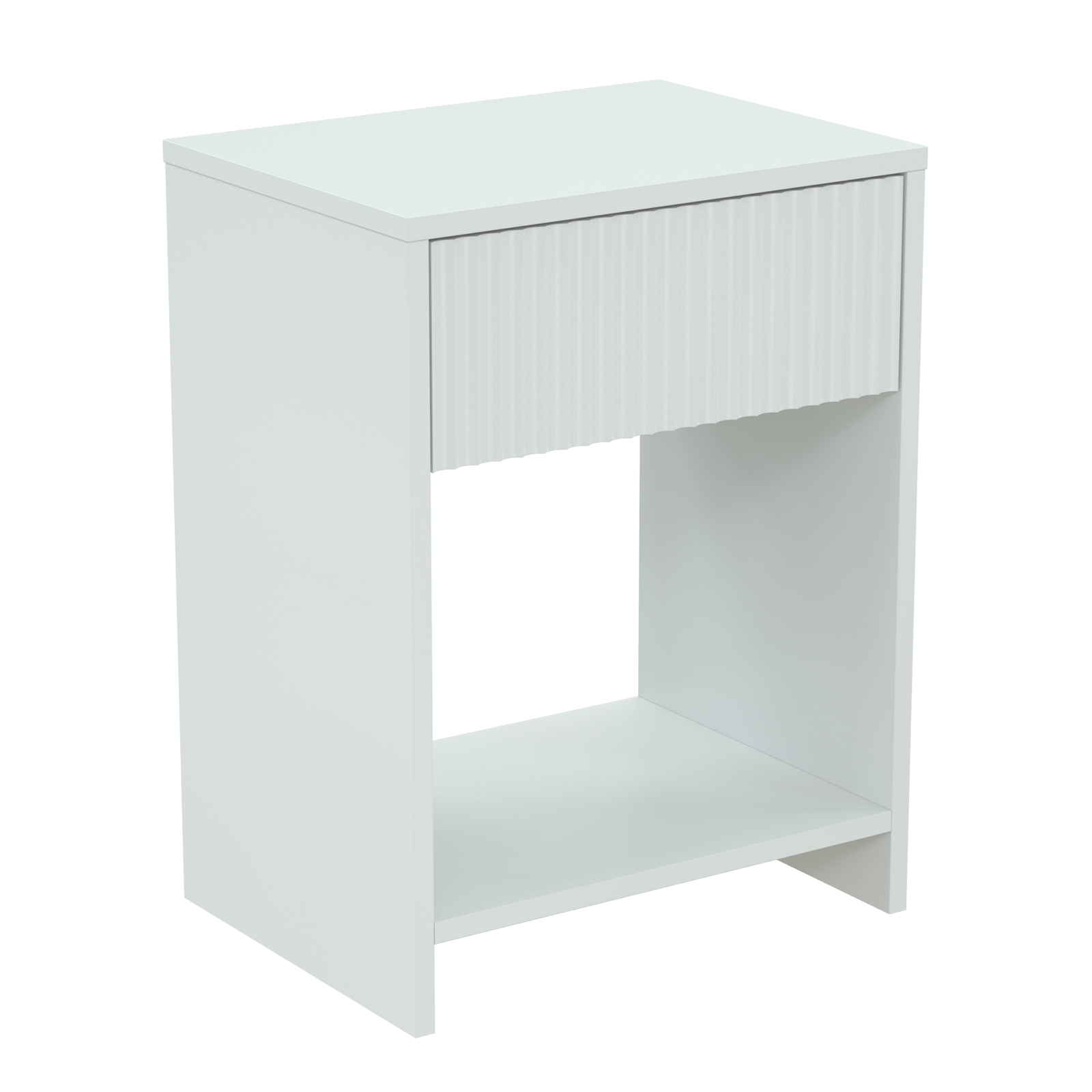 Corrugated Side Table White